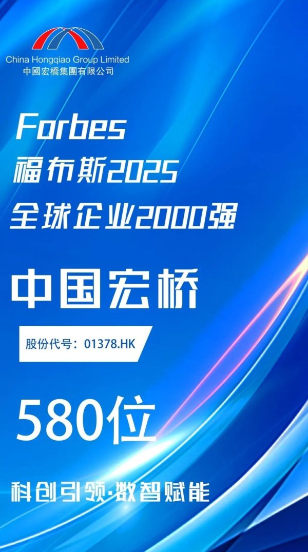 实盘配资 中国宏桥荣登福布斯“全球企业2000强”榜单，位列第580位